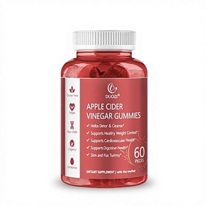 DUOZI OEM Gummies au vinaigre de cidre de pomme avec la mère, détoxifiant et purifiant pour la santé intestinale et antioxydant, 2 gummies par jour, 60 gummies - Product Image 2
