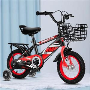 Bicicleta para Niños de 3+ Años, Niños y Niñas, Cuadro de Acero con Alto Contenido de Carbono, Canasta Delantera, Ruedas de 20 Pulgadas, Ruedas de Entrenamiento, 4 Ruedas, Pedal Ordinario - Product Image 4