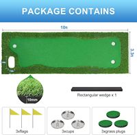 Tapis de golf d'intérieur professionnel 3,3x10 pieds en gazon artificiel (EVA/PP) avec fosse à sable pour la pratique à domicile