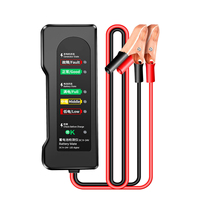 Comprobador de Batería de Coche de 12V, 9-24V, LED, Verificador del Sistema de Carga del Alternador para Coche y Motocicleta con Pinzas de Cocodrilo