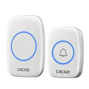 CACAZI A10 Wireless Batterie betriebene digitale DC-Türklingel Wireless 300M für zu Hause