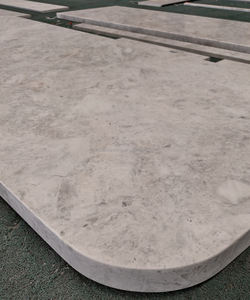 Comptoirs de cuisine, îlots, meubles-lavabos de salle de bain et plans de travail de salle à manger en marbre gris clair, gris Vatican et pierre naturelle moderne, polis - Product Image 4