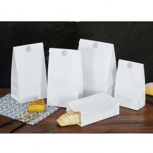 Bolsas de Papel Kraft Marrón Natural con Logotipo Personalizado al por Mayor, Bolsas Cuadradas para Llevar Comida Rápida - Product Image 3