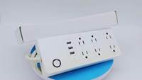 Langyeao US Smart Wifi Power Strip 15A Protecteur de surtension pour Smart Home 6 prises ca 3 ports USB prise d'extension CN/EU/US 5m