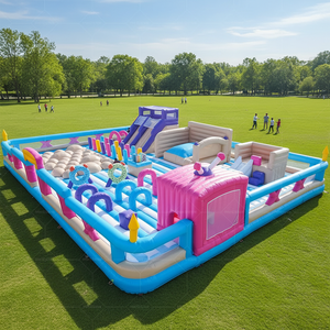 Hnkidsfun <span class=keywords><strong>gonfiabili</strong></span> tema divertimento percorso ad ostacoli rimbalzo trampolino gigantesco <span class=keywords><strong>parco</strong></span> gonfiabile - Product Image 1