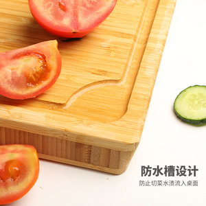 Bamboo cutting board, thickened for home use, popular <b>kitchen</b> cutting board, double-sided rolling board, durable and resistant - Product Image 3
