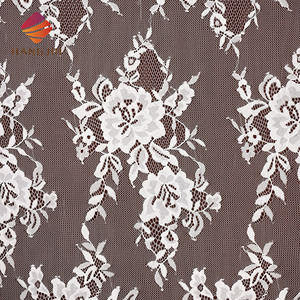 Tissu de dentelle française brodée 3D à cordon, motif floral, Chantili Alençon, pour mariage, blanc ivoire, tissu de dentelle de luxe pour mariée - Product Image 2