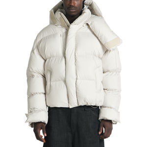 Vestes matelassées pour hommes, légères, à capuche, personnalisées, en gros, avec logo brodé, rembourrage en duvet, fermeture éclair, écologiques - Product Image 4