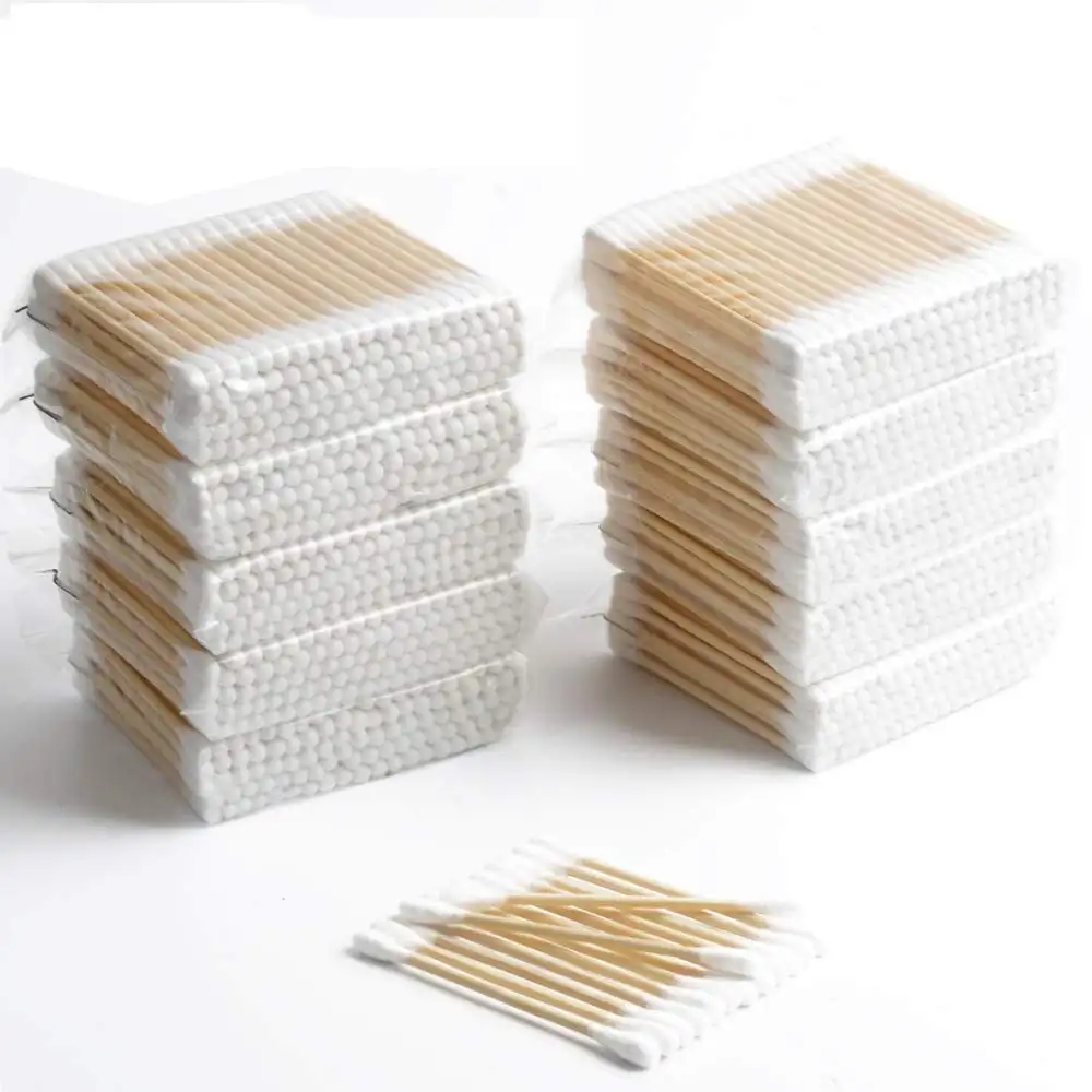 Wooden Cotton Swabs, Double Pointed Cotton Buds