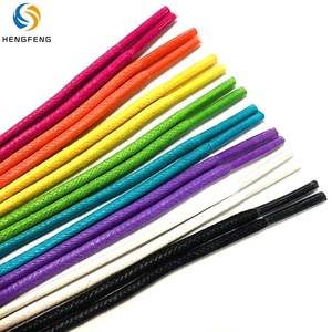 Il produttore del laccio della scarpa produce il colore internazionale all'ingrosso numero 3.5mm di cotone rotondo della cera dei <span class=keywords><strong>lacci</strong></span> del cordone Dezapatos - Product Image 5