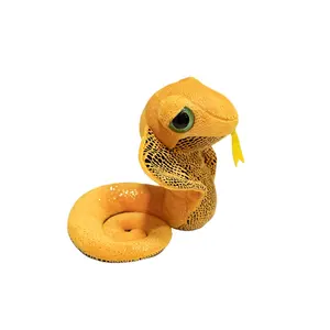 Wholesale lifeliking Shiny Colorful Stuffed baby snake Plush Toys stimulation animal plush toy trick item gift kids
