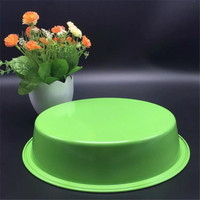 XQ Loyang Kue Bulat Datar Lapisan Anti Lengket Baja Karbon Ketebalan 0.4mm Loyang Panggang