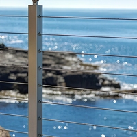 Câble en acier inoxydable 316 recouvert de nylon pour garde-corps, qualité marine, pour balcon et terrasse, sécurité accrue