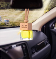 Diffuseur de parfum liquide personnalisé pour voiture, parfum citron, pendentif en verre, clip de ventilation, cadeau promotionnel, accessoire décoratif