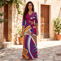 Vêtements des îles micronésiennes OEM, design polynésien, chemise hawaïenne Luau assortie pour couple, avec robe longue maxi pour femme