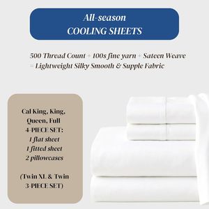 Sábanas de Algodón 100% de Calidad Hotelera de Lujo Personalizadas, Estilo Liso Blanco Sólido, Disponibles en Tamaños Individual y Queen para Uso Doméstico o Hotelero - Product Image 4