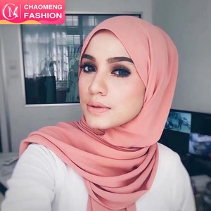 YW16# Hot Sell Women Malaysian Style Chiffon Hijab Scarf Scarves Headscarf <b>Wraps</b> Soft Long Muslim <b>Head</b> Hijabs - Product Image 1