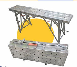 Bangku kuda tangga lipat tebal multifungsi perancah bengkel Modern penggunaan baja konstruksi 250kg kapasitas beban - Product Image 2