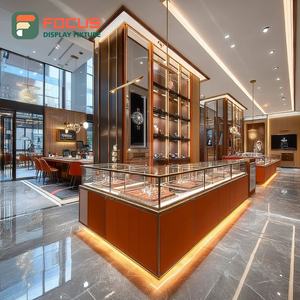 Fabricante de Vitrinas de Joyería de Lujo Personalizadas, Vitrina de Joyería con Marco de Madera para Mostrador de Centro Comercial - Product Image 3