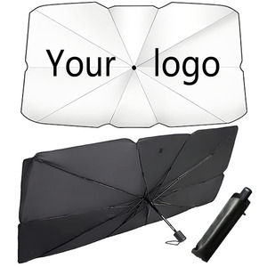 <span class=keywords><strong>Parapluie</strong></span> pare-soleil réfléchissant avec logo personnalisé pour pare-brise de divers modèles de voitures Pare-soleil pliable pour voiture portable - Product Image 1