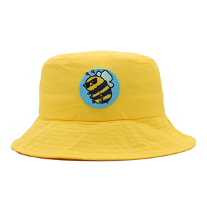 Cartoon <b>Leaf</b> Logo Velour Sun Protection Wide Brim Waterproof Outdoor Cycling Bucket Hat Unisex for Casual Use - Product Image 1