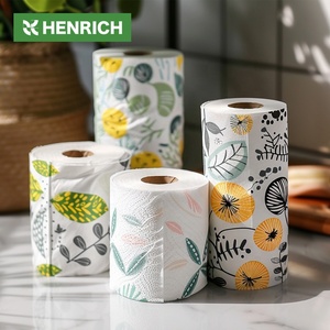 HENRICH <span class=keywords><strong>Essuie</strong></span>-mains <span class=keywords><strong>bio</strong></span> réutilisable 4 6 8 rouleaux 2 plis 60 feuilles de papier de cuisine en pâte de bambou - Product Image 2