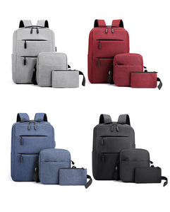 Sacs à dos pour ordinateur portable personnalisés en usine avec logo, vente en gros, 3 pièces, sac à dos tendance pour étudiants, sac à dos pour ordinateur portable de voyage - Product Image 5