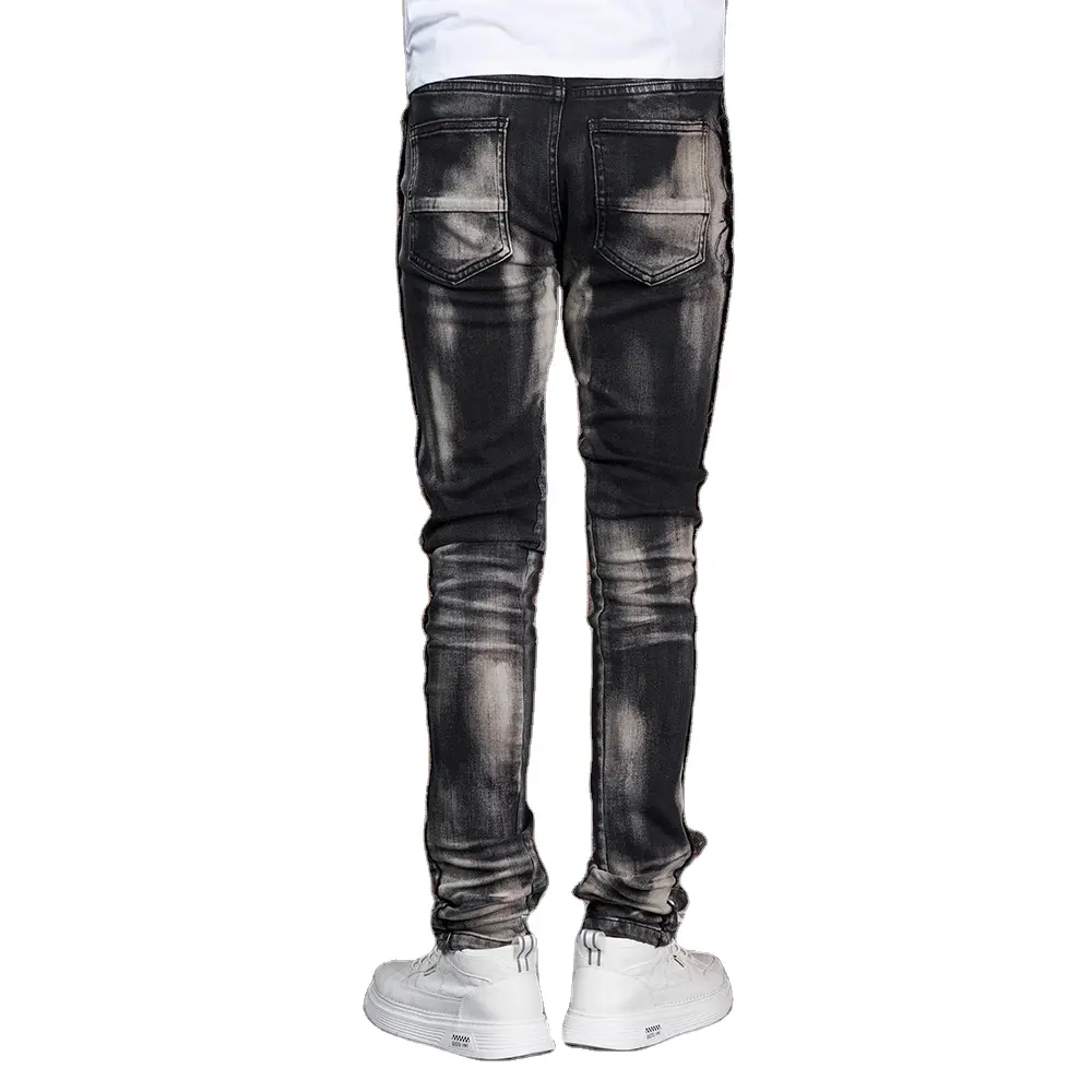 Hoge Kwaliteit Slim Fit Straight Stretch Jeans Mannen Hot Verkopen Op Maat Slim Fit Jeans