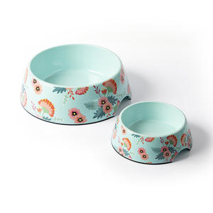 Personalizado melamina <span class=keywords><strong>Pet</strong></span> <span class=keywords><strong>Bowl</strong></span> com Full Color Anti-Skid Base de Borracha Interior e Exterior Decalque Impresso em Material Plástico - Product Image 5