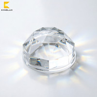 Verre Plano-Convexe pour Lumière LED, Demi-Boule en Cristal, Lentille Magique