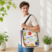 Sac fourre-tout réutilisable en non-tissé, impression personnalisée intégrale, poignée en PP, sac de courses pour supermarché, promotion de cadeaux