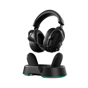 หูฟังเกมมิ่งไร้สายแม่เหล็ก MCHOSE V9 Turbo พร้อมแท่นชาร์จ เสียงรอบทิศทาง 7.1 ไมโครโฟนพร้อมระบบตัดเสียงรบกวน ENC กันน้ำระดับ IPX5 ความหน่วงต่ำ - Product Image 1
