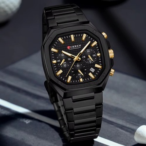 นาฬิกาข้อมือผู้ชาย CURREN 8459 ดีไซน์วินเทจ สไตล์ลำลอง  ตัวเรือนสแตนเลสสตีลทรงเหลี่ยม  พร้อมฟังก์ชั่นโครโนกราฟและวันที่  ระบบควอตซ์ - Product Image 4