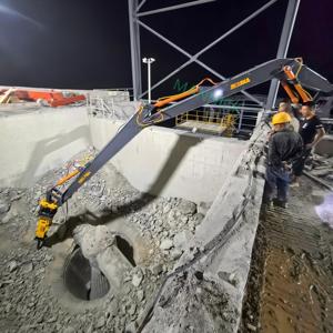 Statisch hydraulisch steenbreker-boomsysteem met cabine voor de bestuurder, draadloze afstandsbediening, kaakbreker, steenbreker - Product Image 2