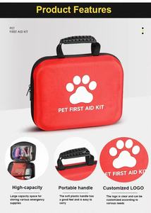 Trousse de premiers secours portable en EVA <span class=keywords><strong>pour</strong></span> animaux de compagnie (chats, chiens) avec outil de retrait des <span class=keywords><strong>tiques</strong></span>, fournitures médicales, logo personnalisé, <span class=keywords><strong>pour</strong></span> la survie en extérieur - Product Image 2