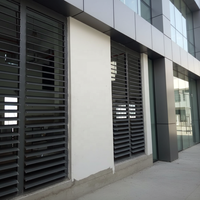 Volets de fenêtre horizontaux modernes en alliage d'aluminium pour extérieur, en acier inoxydable 304, à commande automatisée par télécommande, garantie 2 ans