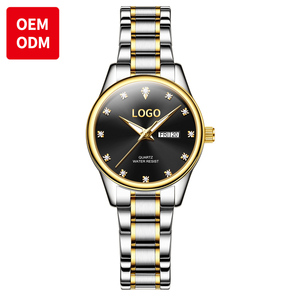 นาฬิกาข้อมือผู้หญิง OEM 3612 ระบบควอตซ์ญี่ปุ่น กันน้ำ สีน้ำเงินรอยัล <span class=keywords><strong>สอง</strong></span>สี ดีไซน์โรแมนติก บริการ DDP แคตตาล็อก 2026 สำหรับสุภาพสตรี - Product Image 1