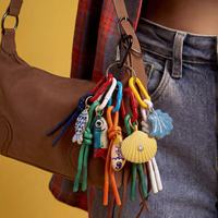 Colgantes de acrílico personalizados JS para llaveros, con diseños de moda: pez, concha de coco, velero, flor, cereza, lazo, langosta. Accesorios para bolsos y manualidades DIY.