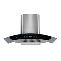 Campana Extractora de Cocina Curva de Alta Calidad con Interruptor Táctil y Filtro Plano Extraíble, Potente Succión, Buen Precio