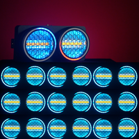 2 ojos Retro Matrix Light 120W RGBW Luz de escenario DJ Strobe Wash retroiluminación iluminación ambiental LED audiencia Blinder lámpara de aluminio