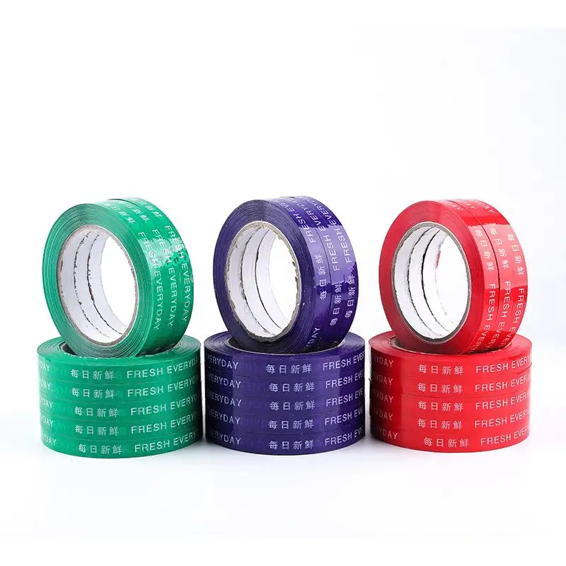 Low price fresh price supermarket strapping tape fruit food vegetable bunding bopp packaging tape