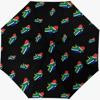 Parapluie entièrement automatique de haute qualité, imprimé du drapeau de l'Afrique du Sud, style national créatif, souvenir précieux pour des moments spéciaux