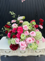 Arrangement floral de roses artificielles de luxe, centre de table en fleurs de soie pour mariage, événement, décoration de la maison, hôtel
