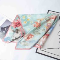 Écharpe carrée décontractée en satin de soie de mûrier 100% haute qualité, impression personnalisée, tailles variées, pour femme (foulard, écharpe de cou, bandeau), douce pour la peau