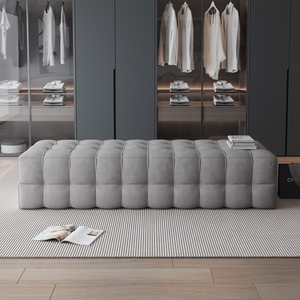 Panca in Velluto Stile Italiano Europeo di Lusso Leggero per <span class=keywords><strong>Camera</strong></span> da Letto, Divano, Salotto, Pouf, <span class=keywords><strong>Sgabello</strong></span> per Negozio di Abbigliamento - Product Image 3