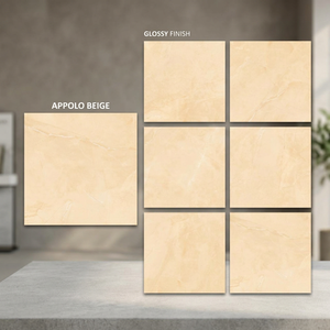 Azulejos de Porcelana Esmaltada Pulida Aeroni Bianco 800x800mm, Efecto Mármol Blanco para Pisos - Product Image 3