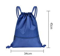 Sac à dos personnalisé en polyester et nylon avec cordon de serrage, sac de sport unisexe pliable et imperméable avec poches