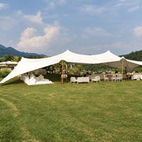 Tente extensible avec tissu ignifuge et imperméable pour mariages et événements en plein air