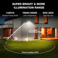 Lampes murales solaires sans fil LED durables pour l'extérieur avec capteur de mouvement intelligent étanche IP65 Lampe murale solaire pour jardin