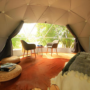 Tente géodésique préfabriquée de luxe de Glamping de dôme d'igloo de 7m avec la fenêtre en <span class=keywords><strong>baie</strong></span> claire - Product Image 2
